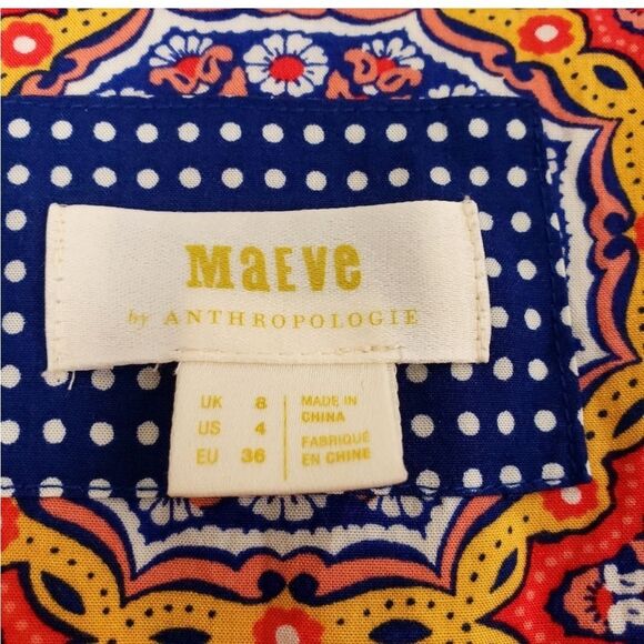 Anthropologie Maeve Boho Eder Maxi Geometric Dress 4 - Picture 11 of 15
